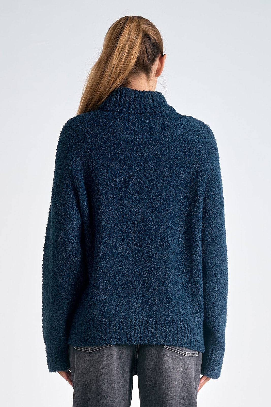 Ink Boucle Sweater