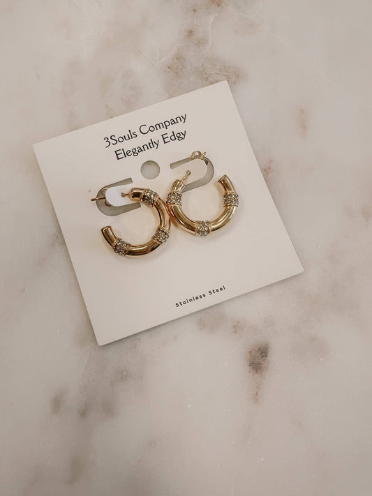 Diamond Hoop Earring