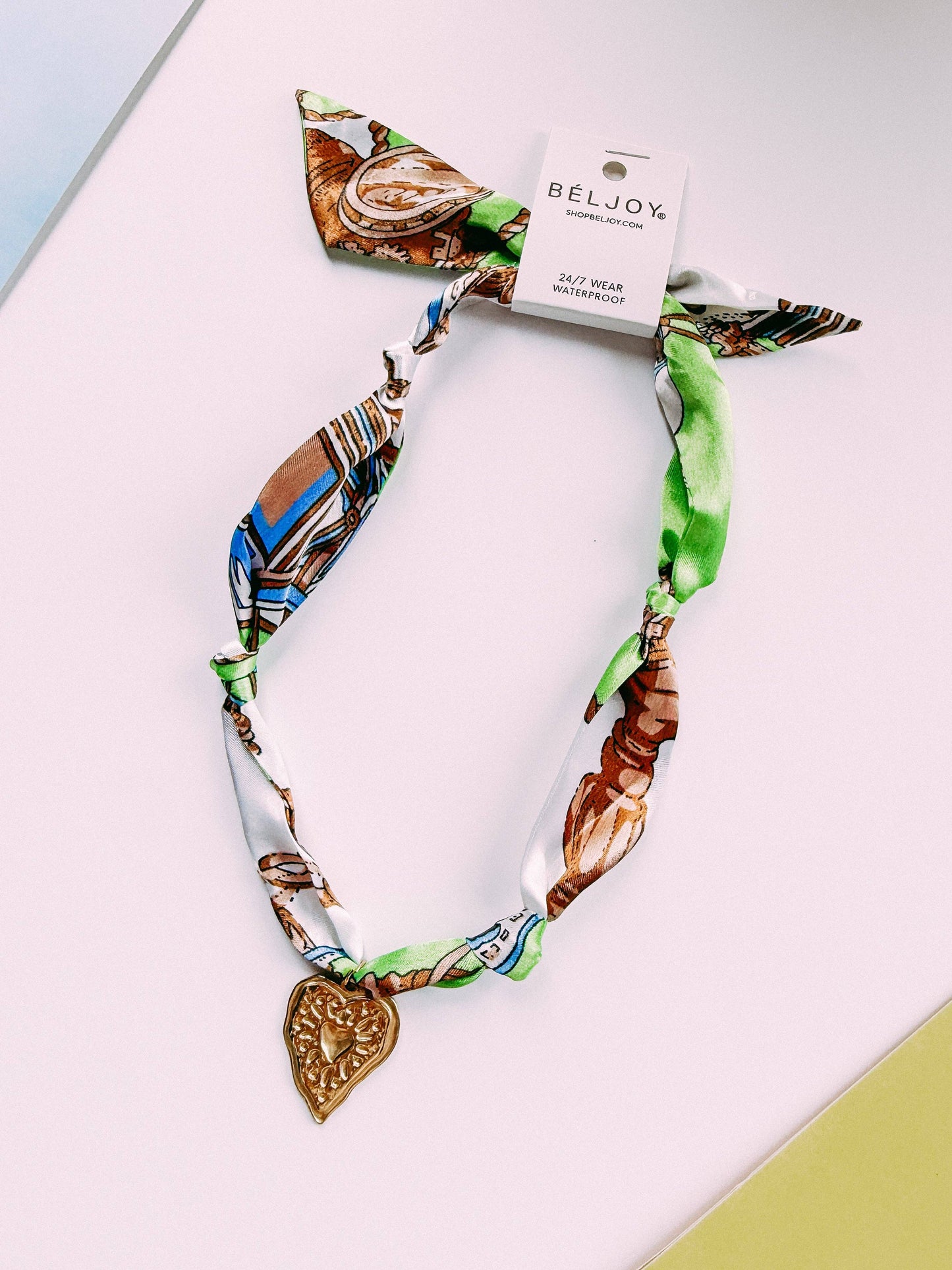 Camilla Heart Charm Scarf Necklace