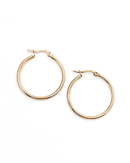 Eileen Everyday Gold Hoop Earrings || Choose Size