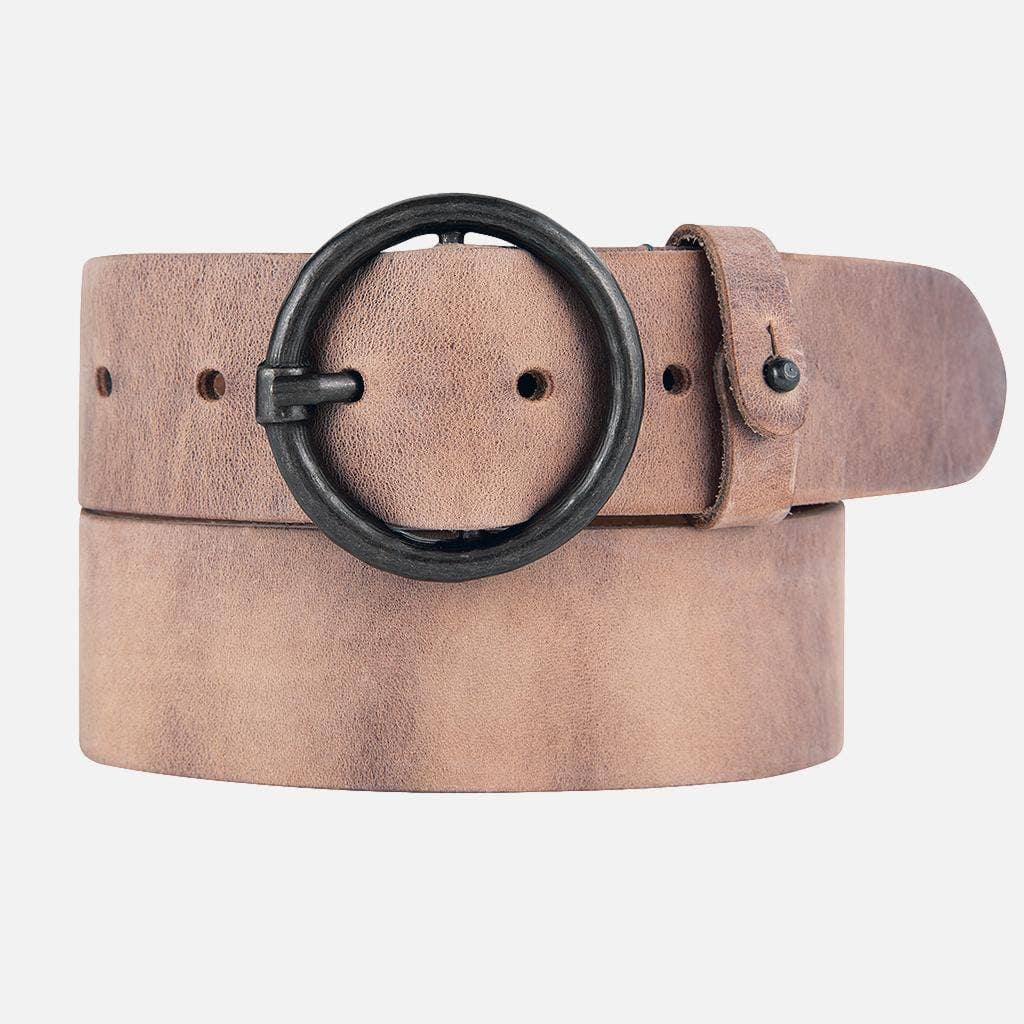 Rugged Leather Belt Women