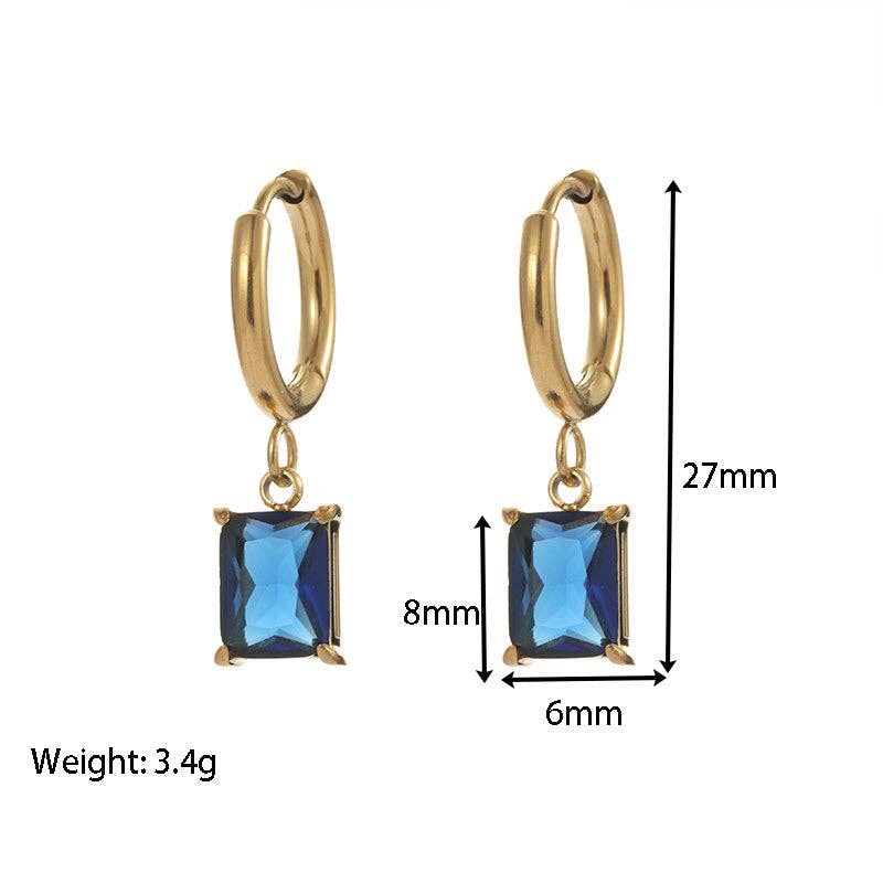 Retro Square earring