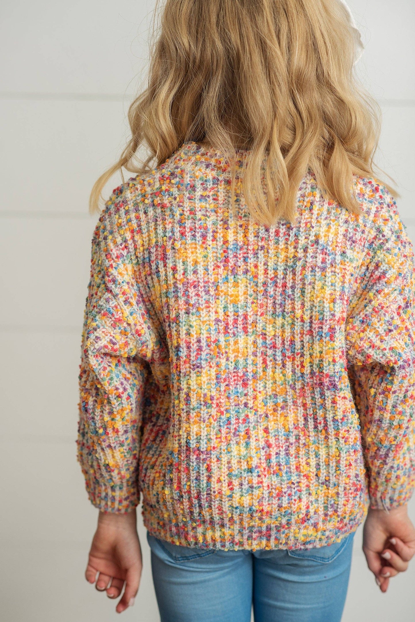 Kids Rainbow Confetti Sweater