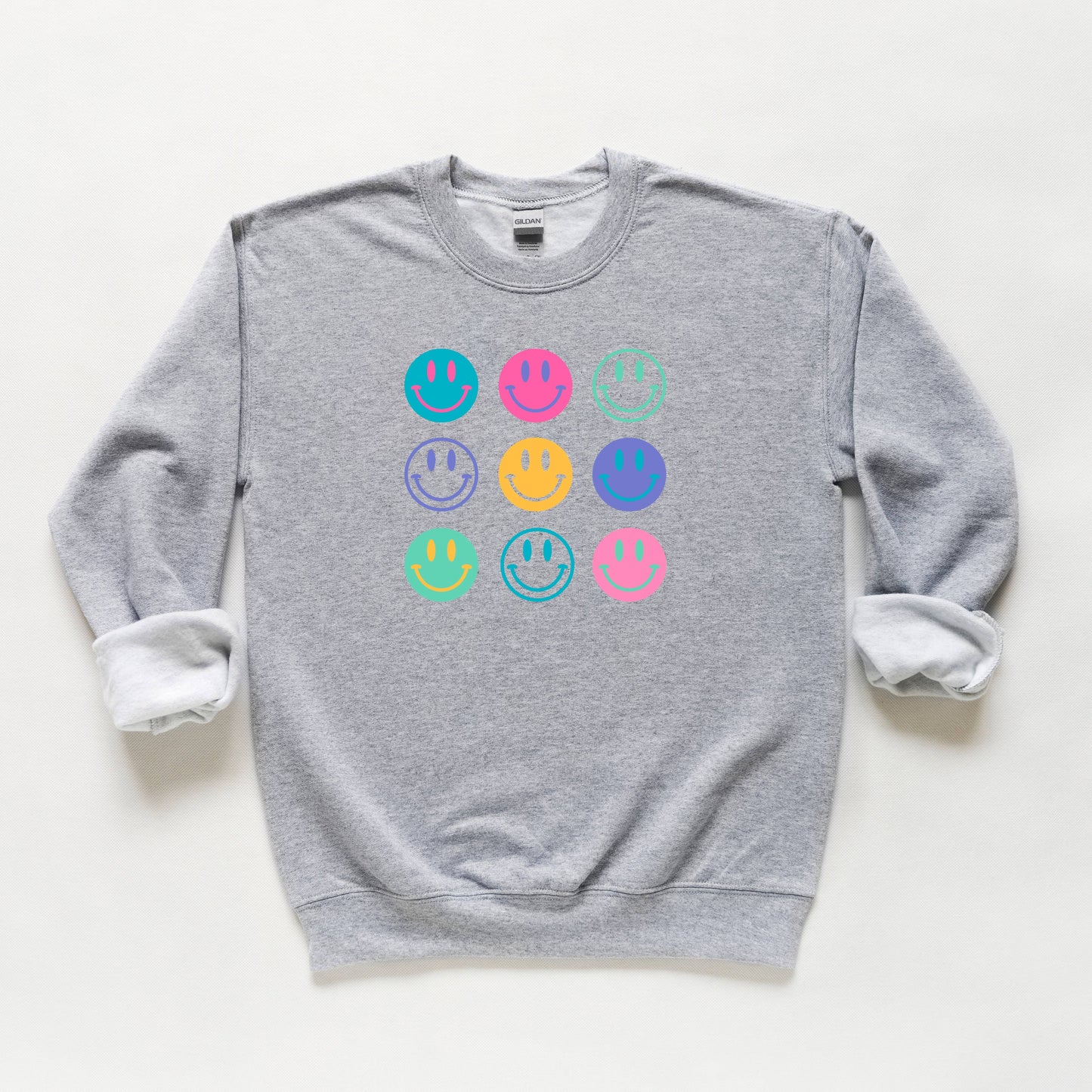 KIDS Stacked Smiley Sweatshirt