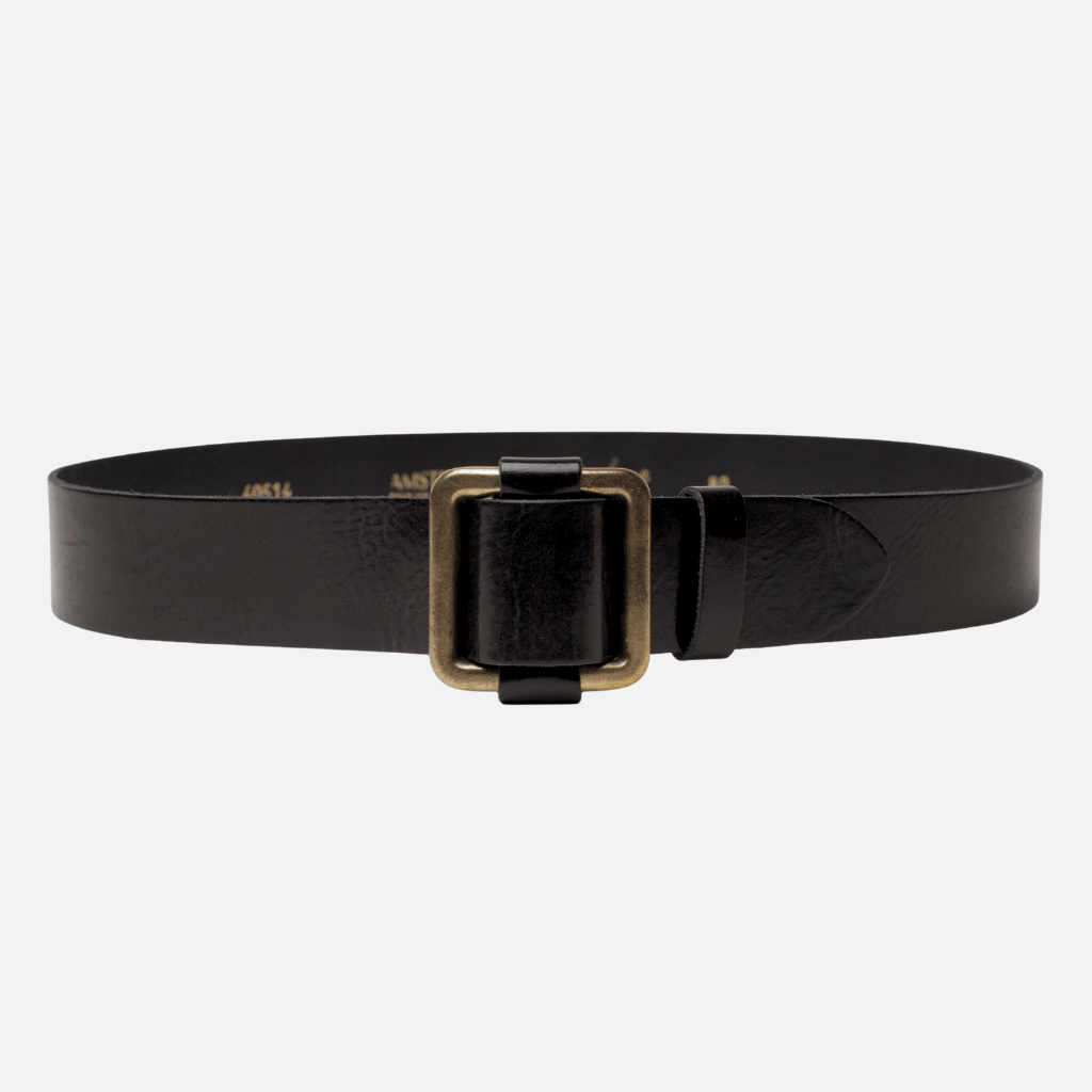 Pelle | Adjustable Gold Buckle Leather Slide Belt Women