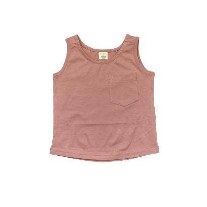 Kids Pocket Tank- Mauve Glow