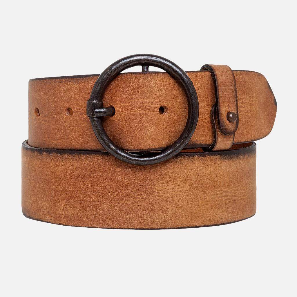 Rugged Leather Belt Women