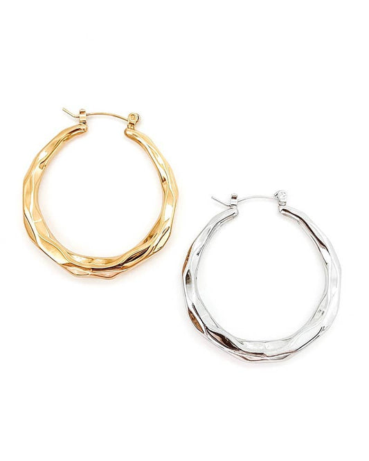 Elvie Hoop Earrings || Choose Color Silver Gold