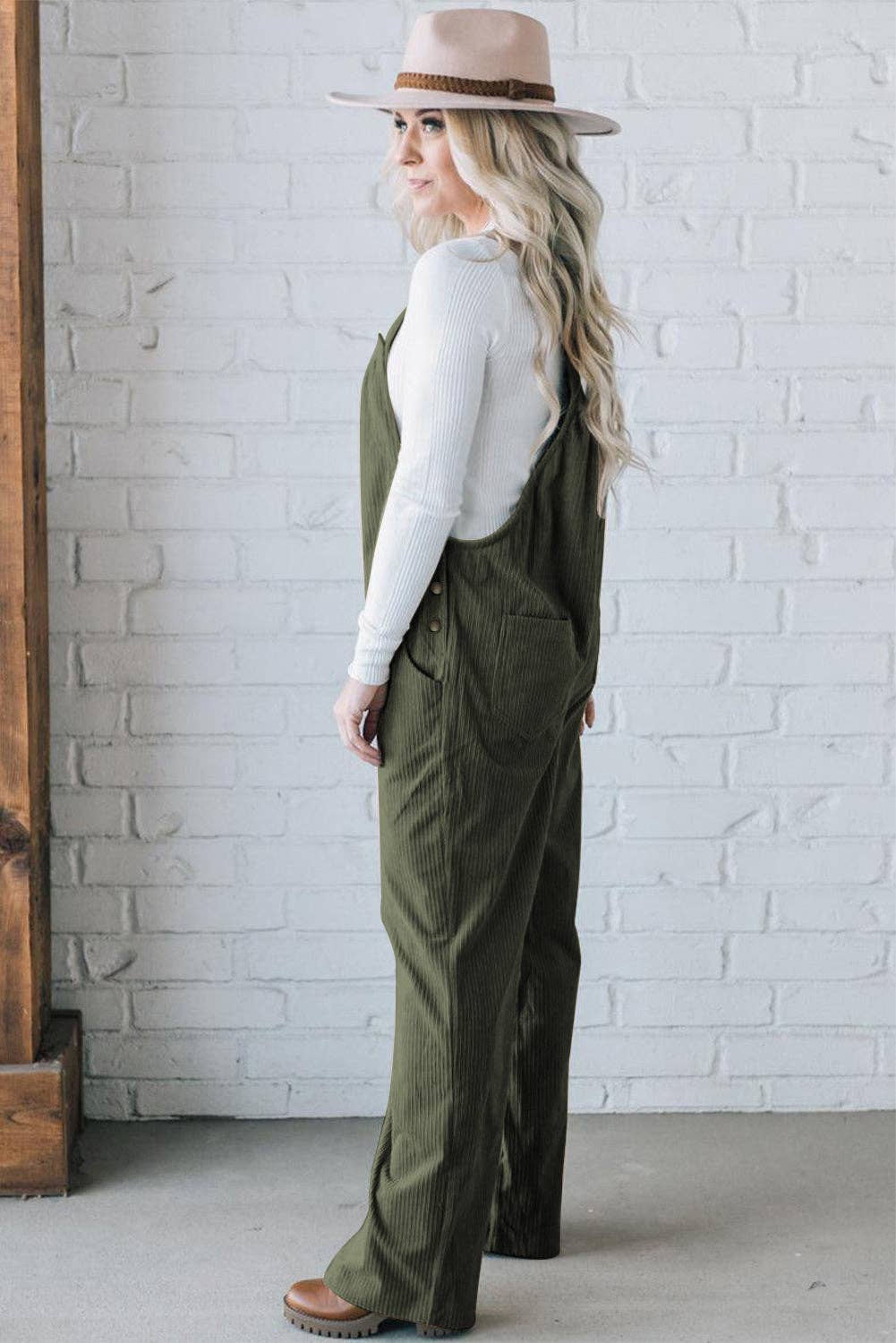 Alexa Relaxed Fit Corduroy Overalls