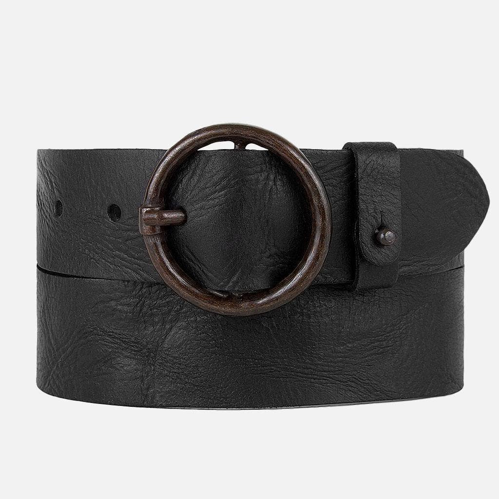 Rugged Leather Belt Women