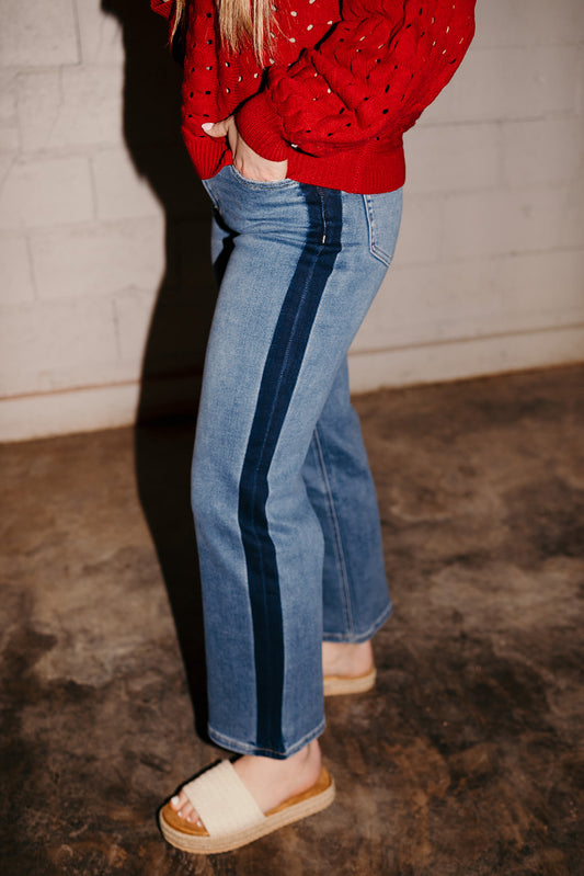 Elan Track jeans with Stripe