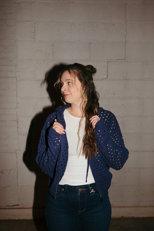 Elan Full Zip Cardigan Sweater