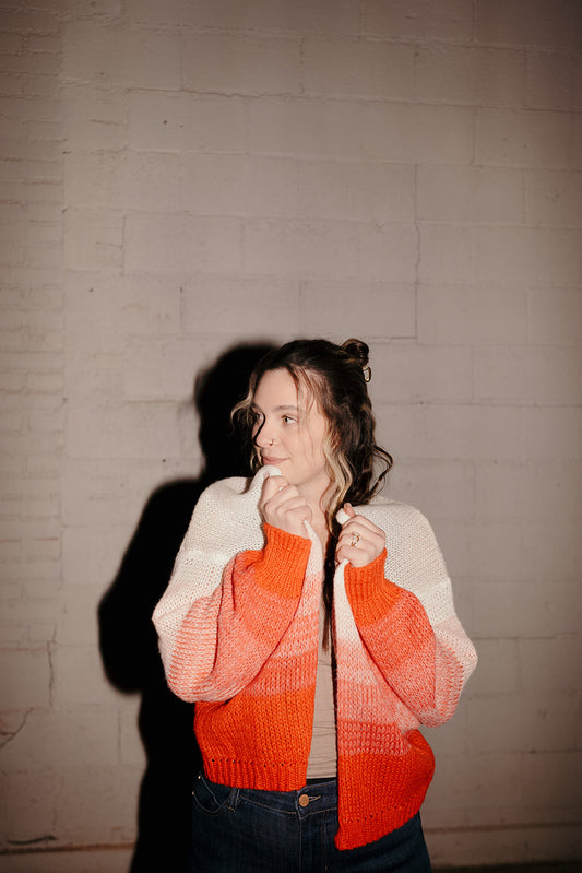 Elan Loose Knit Cardigan Sweater