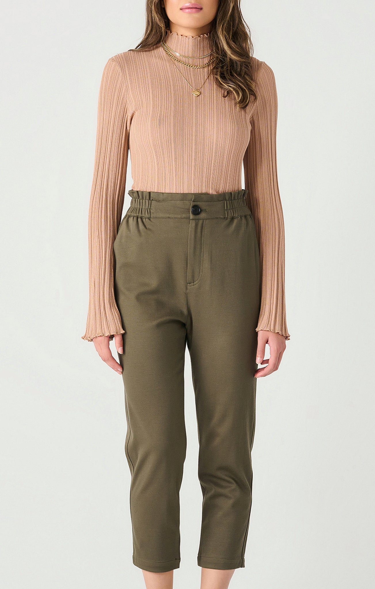 Green Straight Leg Trouser