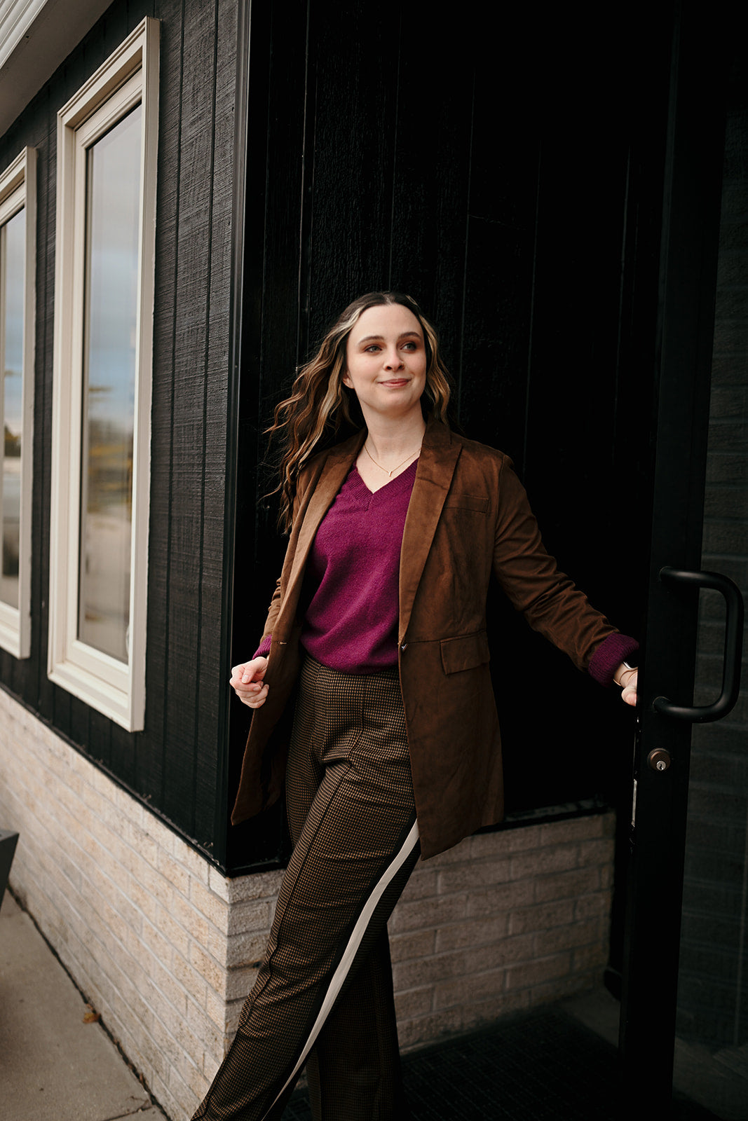 Elan Chocolate Suede Blazer