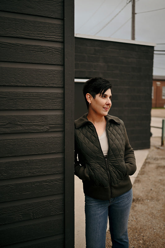 Liverpool Forest Green Zip Sweater