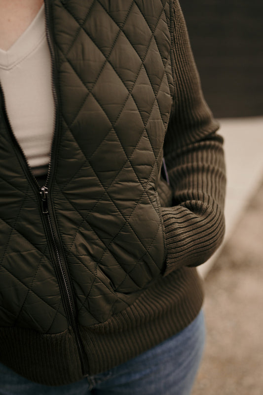 Liverpool Forest Green Zip Sweater