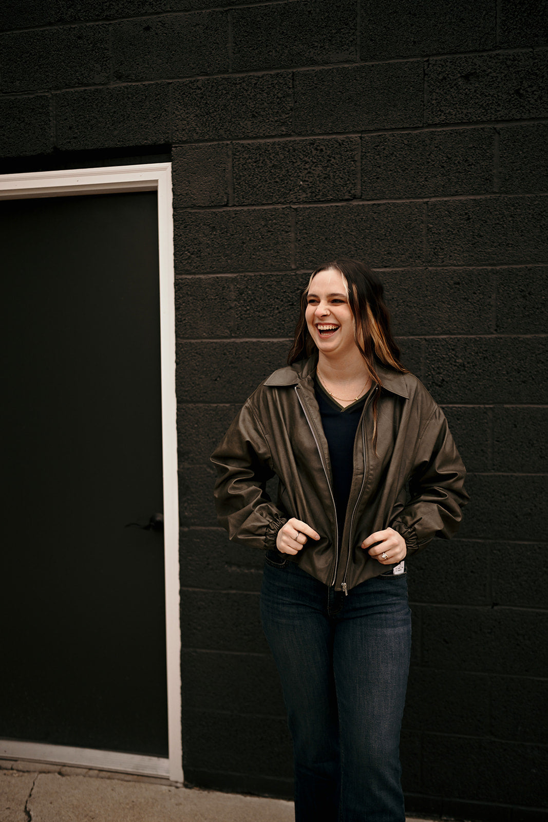 Elan Olive Bomber Jacket