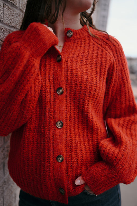 DEX Candy Red Cardigan