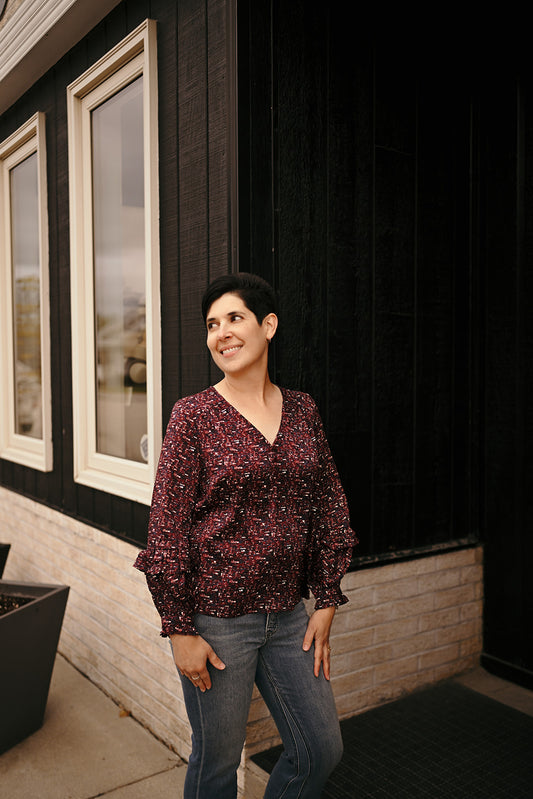 Liverpool Wine Blouse