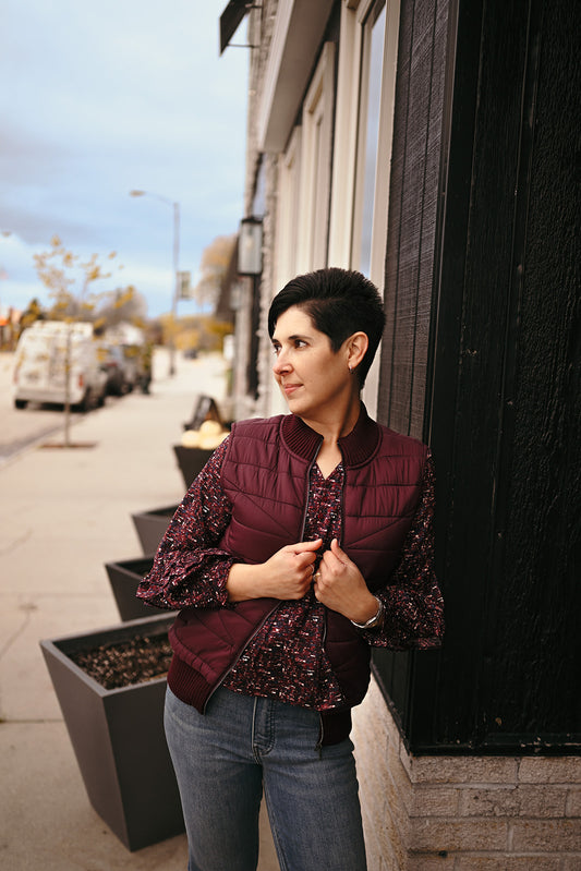 Liverpool Quilted Vest Wine