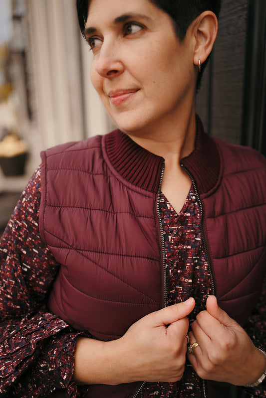 Liverpool Quilted Vest Wine
