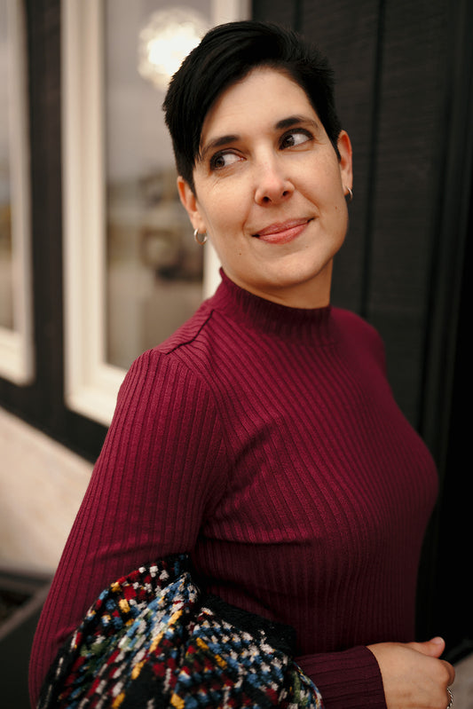 Liverpool Mock Sweater Wine