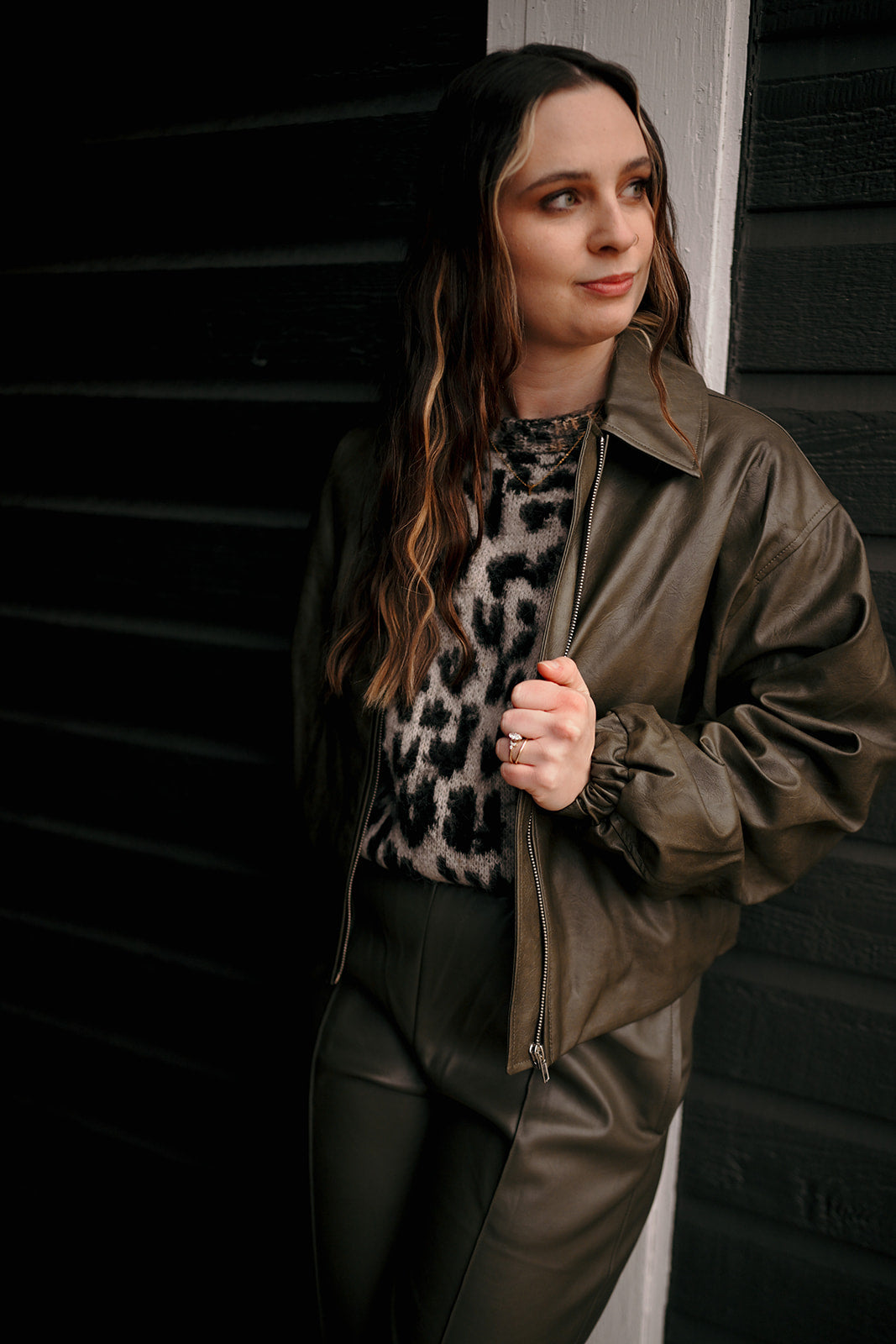 Elan Olive Bomber Jacket