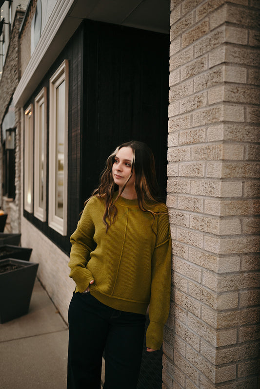 Dex Oregano Mock Sweater