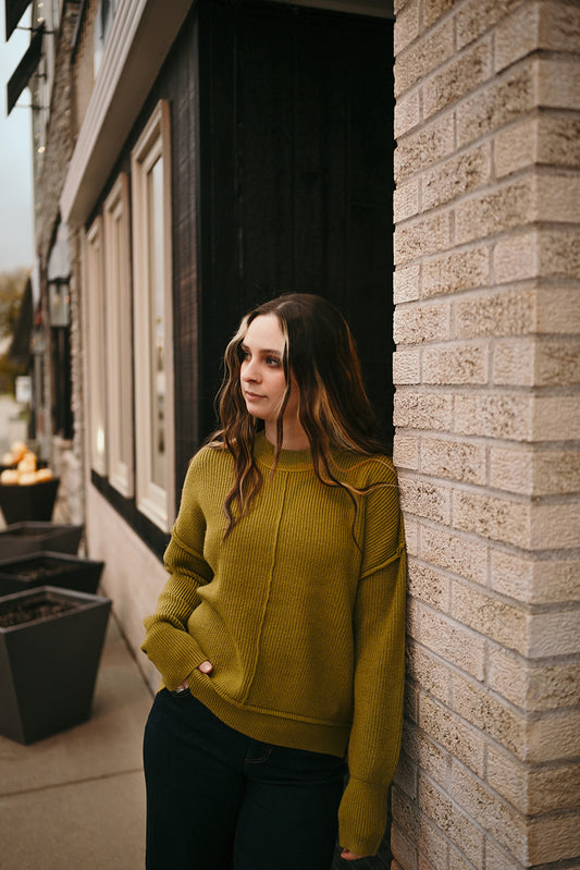 Dex Oregano Mock Sweater