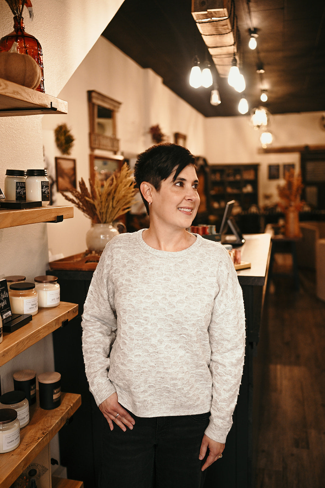 DEX Grey Melange Sweater