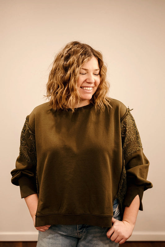 Oversize Lace Knit Top