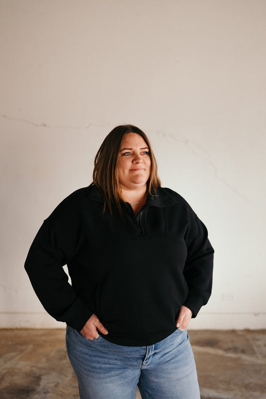 Plus Scuba Zip Sweatshirt