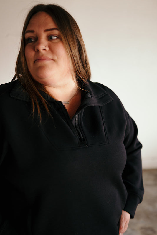 Plus Scuba Zip Sweatshirt