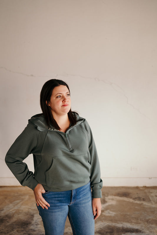 Green Scuba Hoodie Sweatshirt