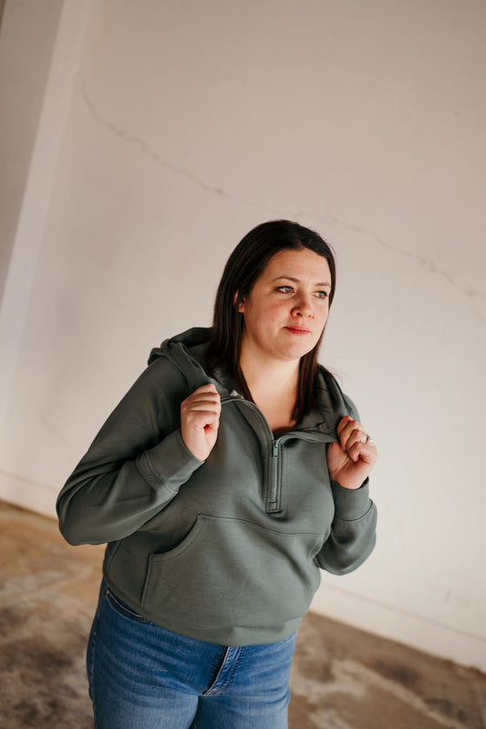 Green Scuba Hoodie Sweatshirt