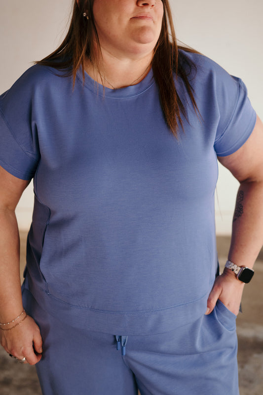 Tribal Baja Blue Scuba Top