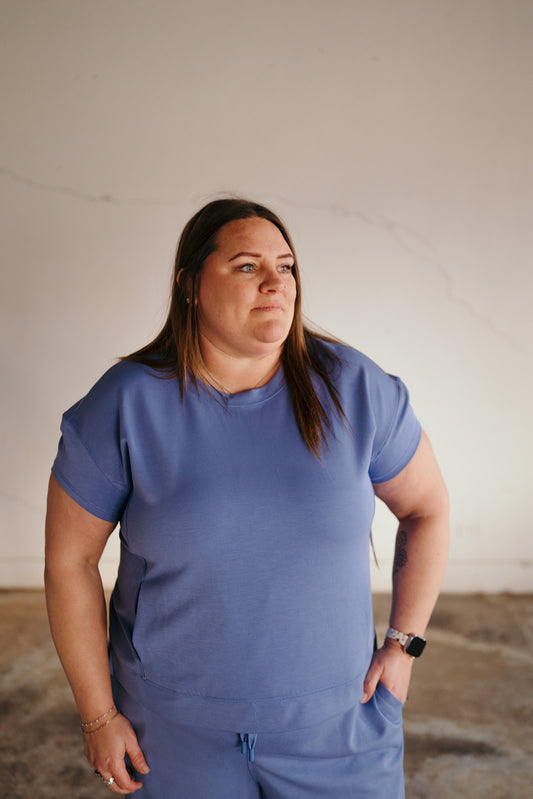 Tribal Baja Blue Scuba Top