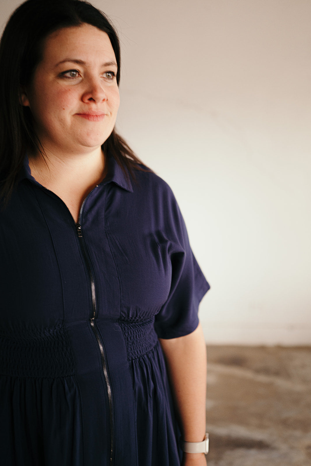 Elan Navy Midi Dress