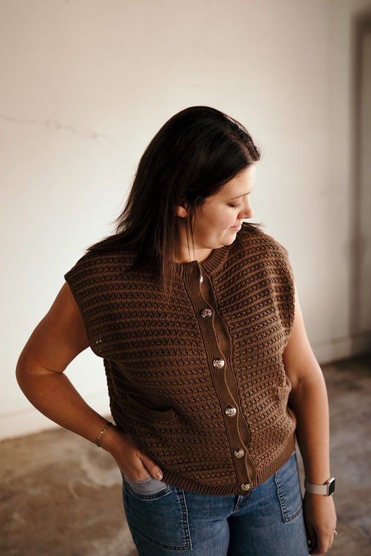 Elan Camel Cardigan Sweater