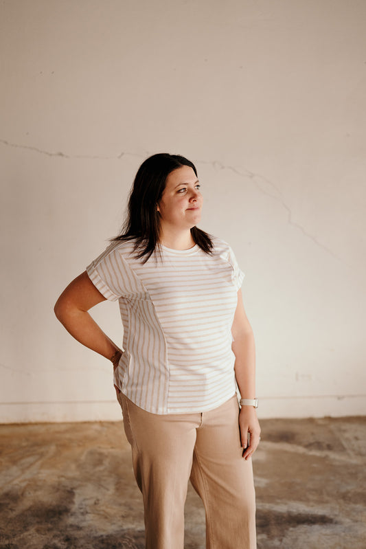 Tribal Camel Stripe Shirt