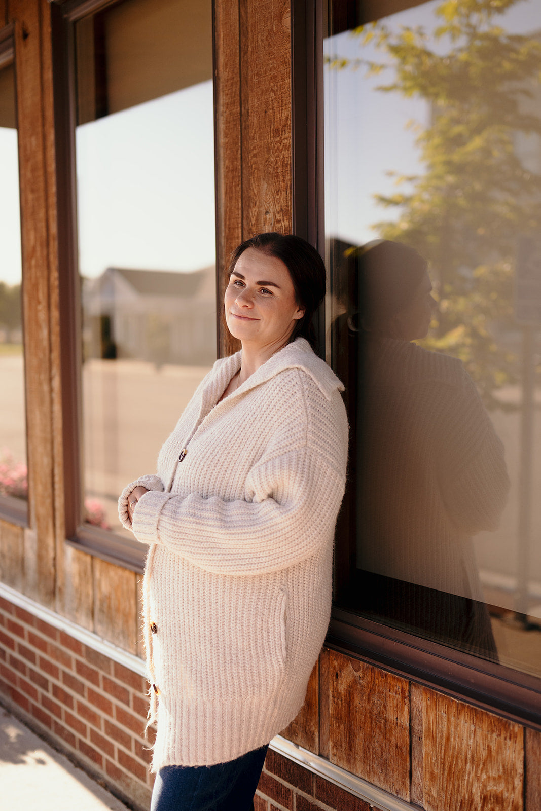 Tribal Oversized Cream Cardigan