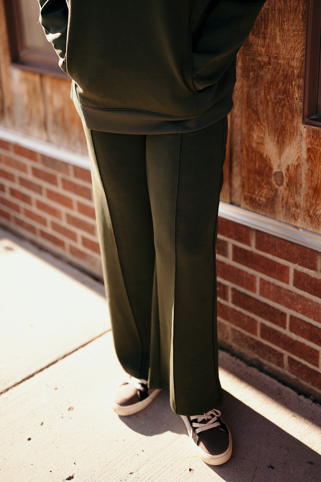 Tribal Cedargreen Wide Leg Pant