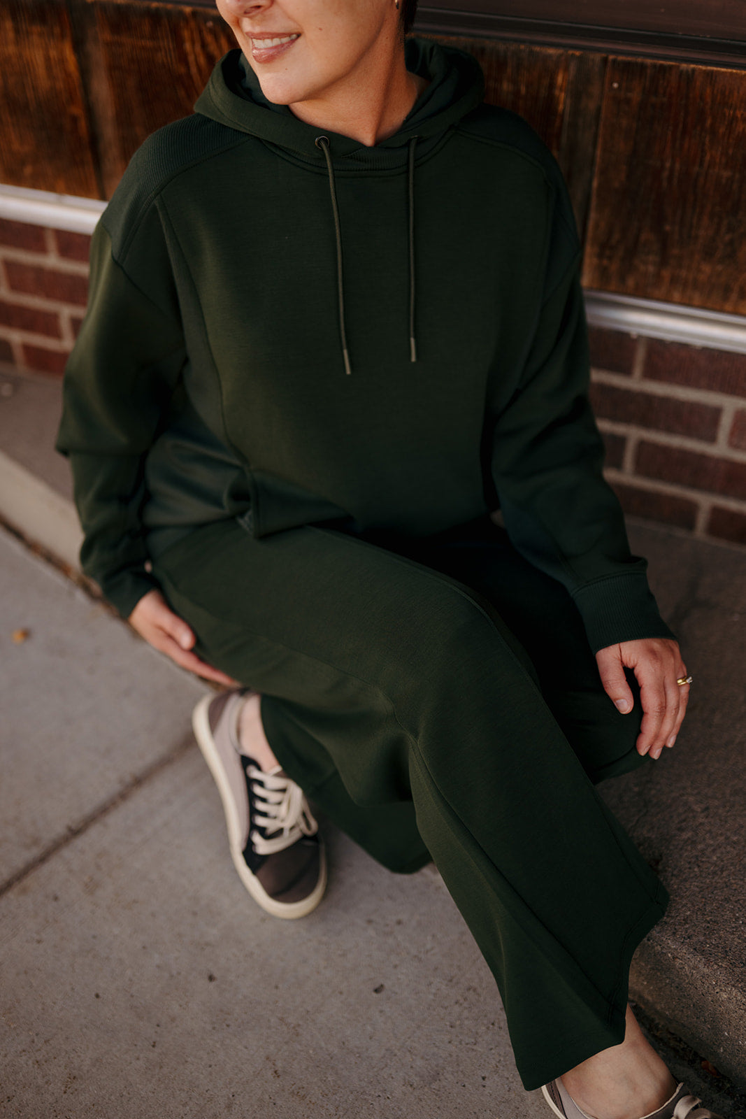 Tribal Cedargreen Wide Leg Pant