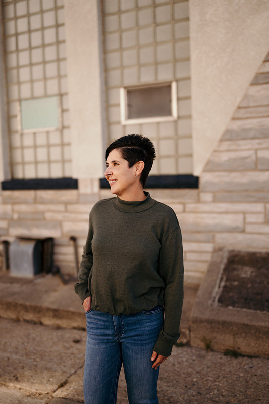 Tribal Cedar Green Bubble Sweatshirt
