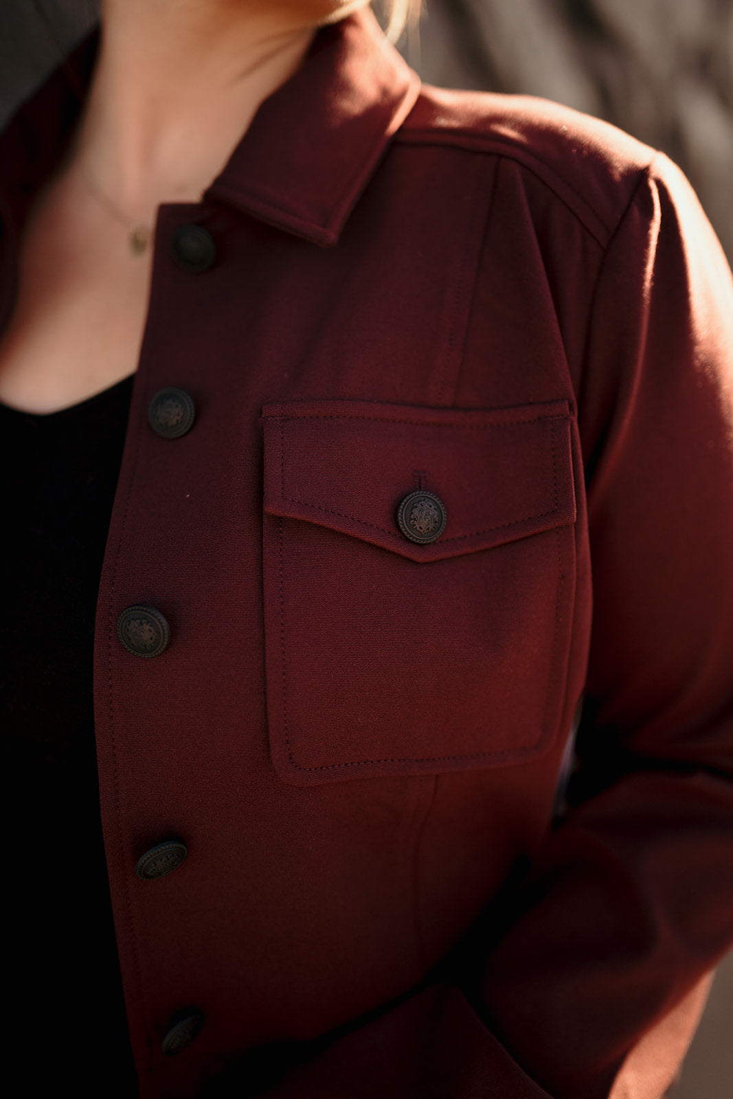 Liverpool Dark Oxford Peplum Jacket