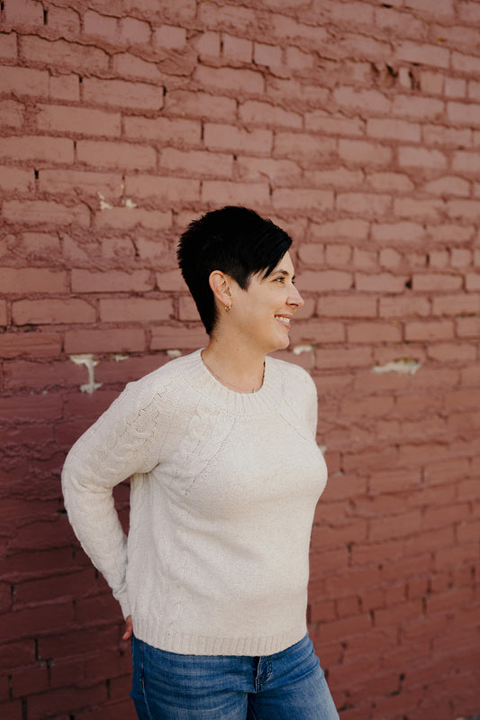 Tribal Crew Cable Sweater