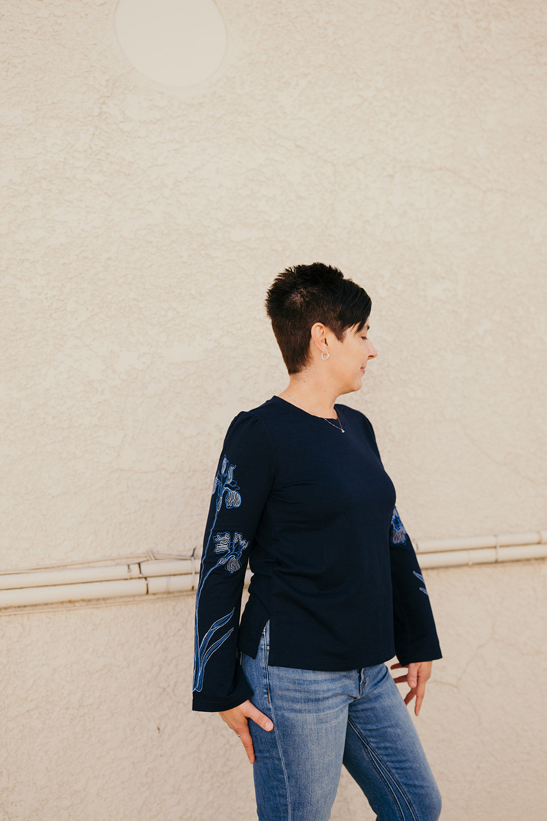 Tribal Embroider Crew Shirt