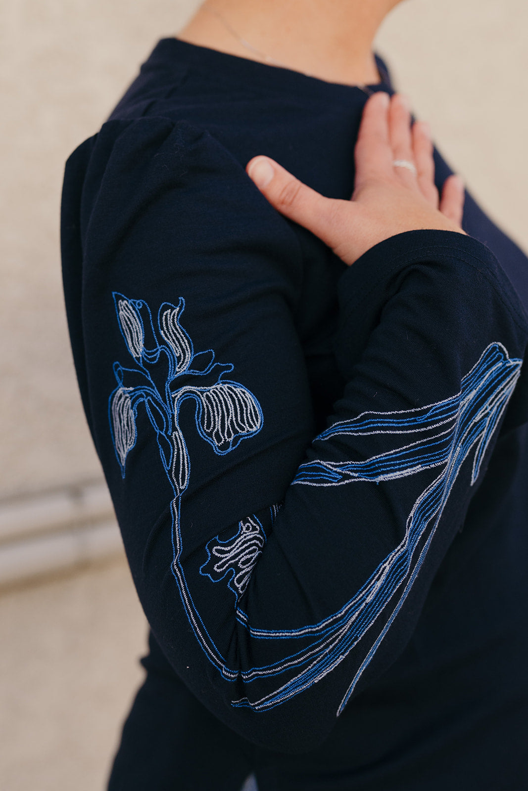 Tribal Embroider Crew Shirt