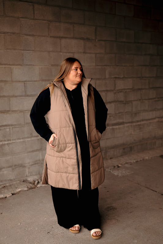 Tribal Long Quilted Vest